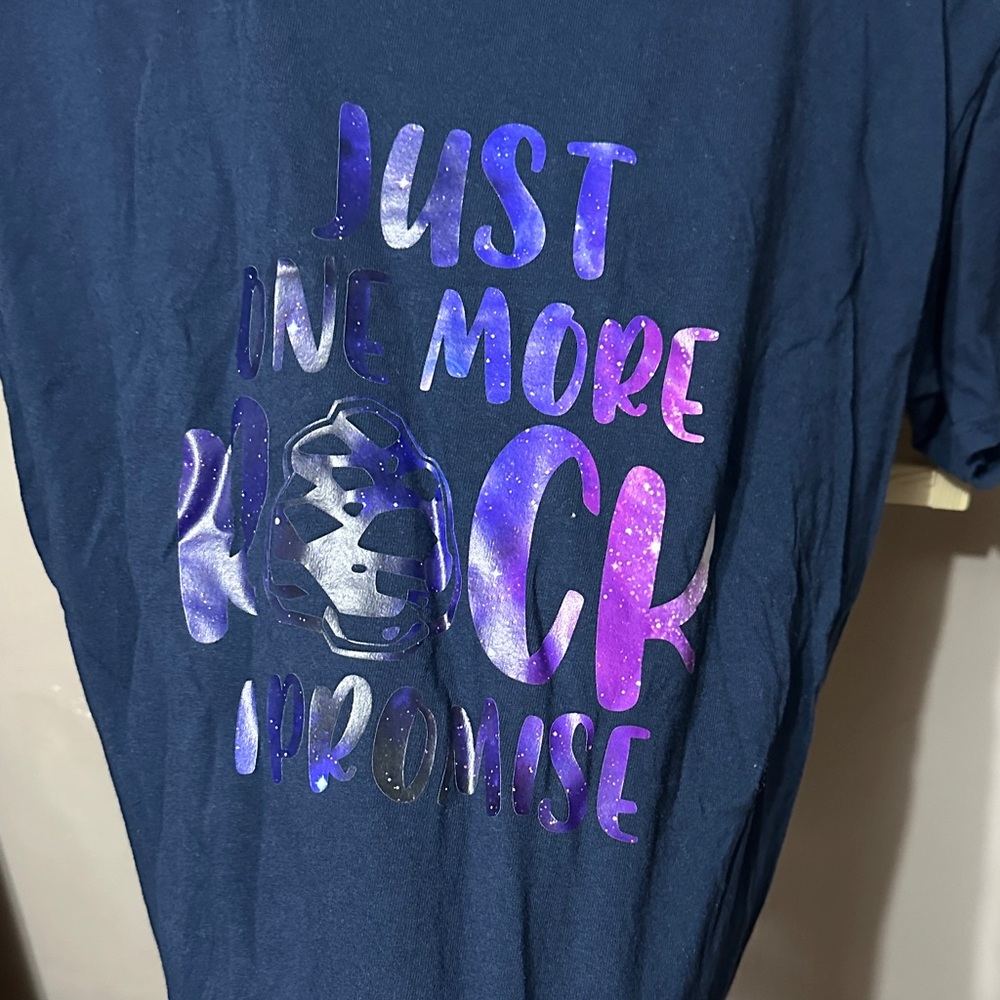 Gildan Kids Short Sleeve Tee - Blue with Purple Print